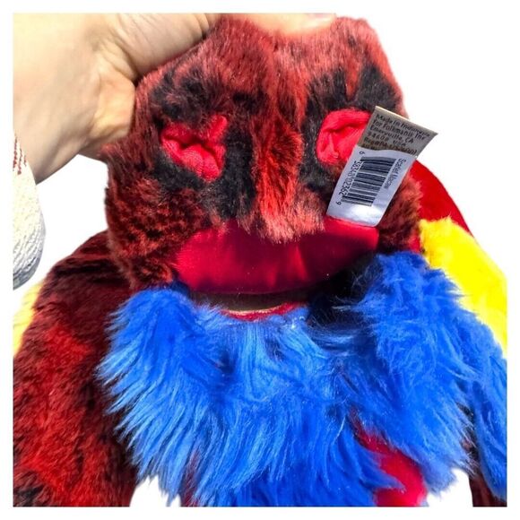 Folkmanis Puppets - 15" Scarlet Macaw Red Blue Yellow Parrot Bird Plush - Picture 4 of 6